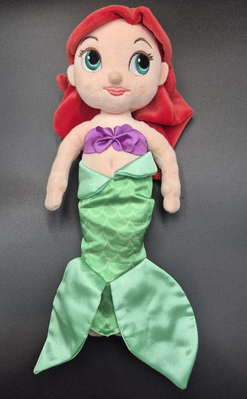Disney Store ARIEL The Little Mermaid 14" Baby Plush Doll Soft Sweet Cuddly
